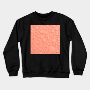 Peach Colored Background With Water Drops Crewneck Sweatshirt